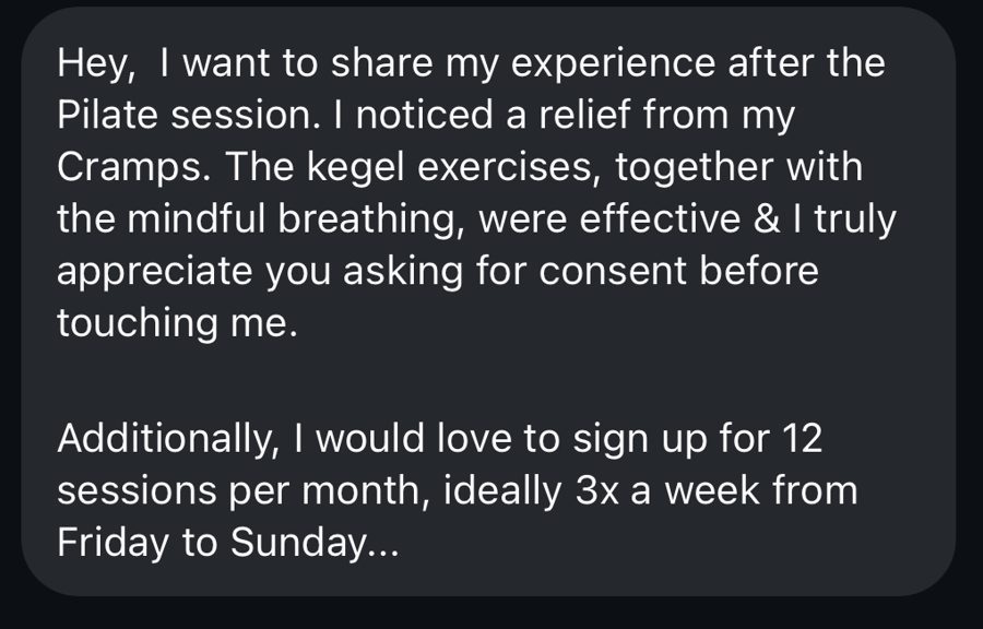 Client testimony